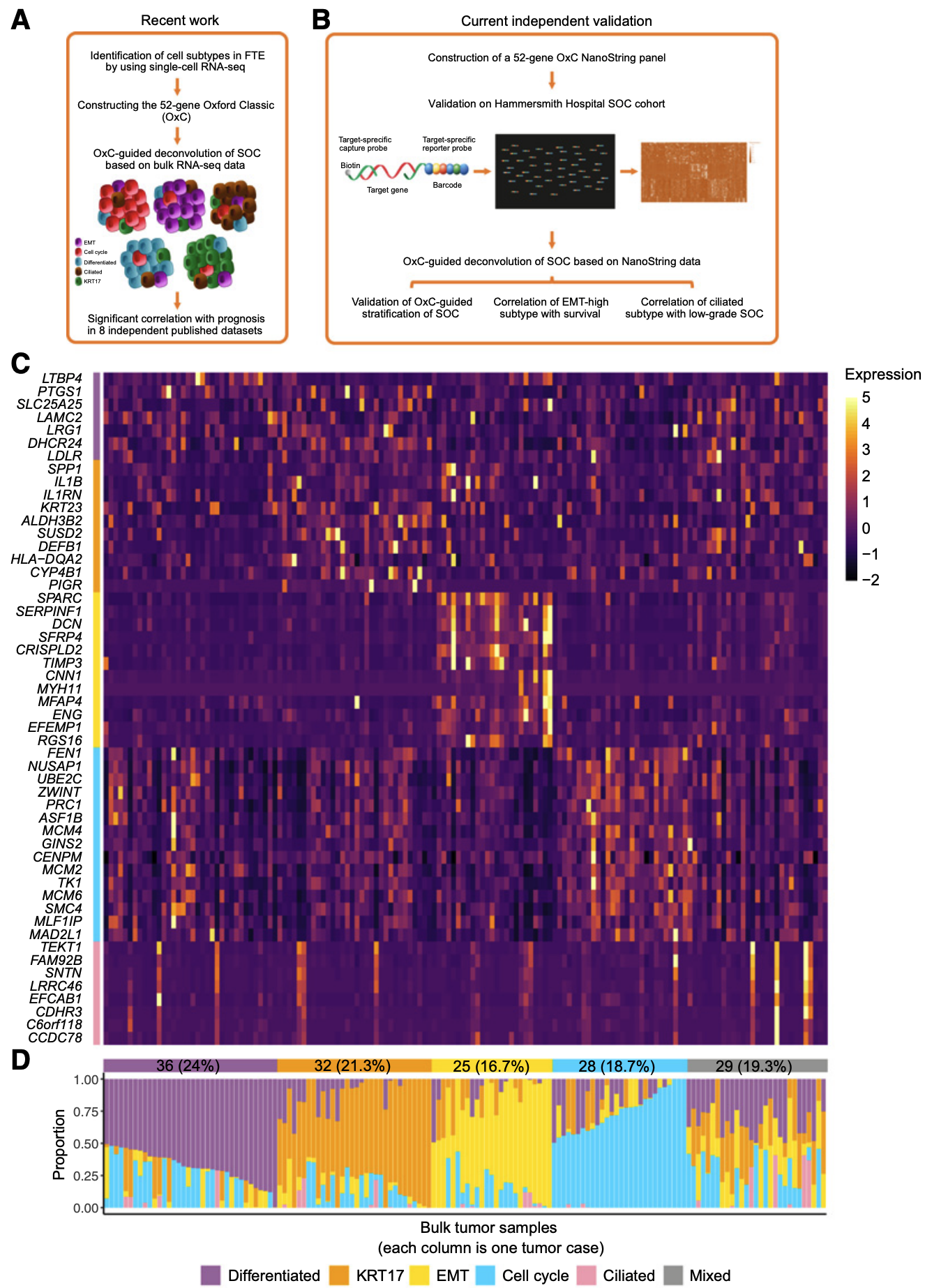 The Oxford Classic Links Epithelial-to-Mesenchymal Transition to Immunosuppression in Poor Prognosis Ovarian Cancers